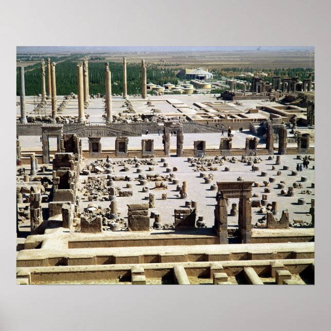 Affiche Vue générale du palais, période achéménienne (Devant)