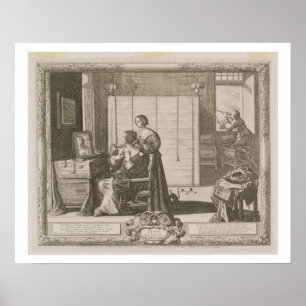 Affiche Vue, gravée par l'artiste, c.1630-40 (engravin