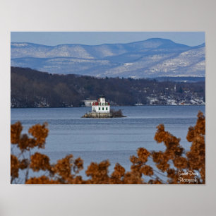 Affiche Vue hivernale du phare Esopus Meadows