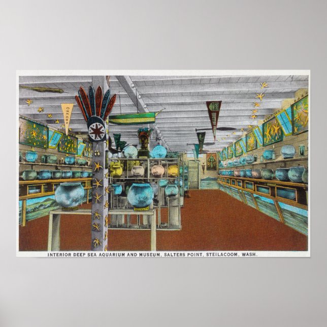 Affiche Vue intérieure de l'aquarium de Deep Sea (Devant)