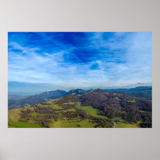 Affiche vue montagne de léoncel