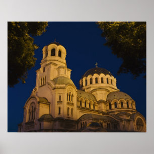 Affiche Vue nocturne de la cathédrale Alexandre Nevski