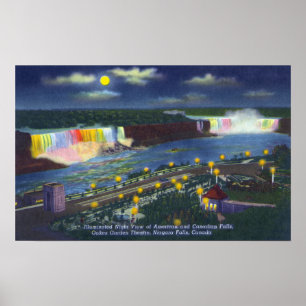 Affiche Vue nocturne d'Oakes Garden Theatre et