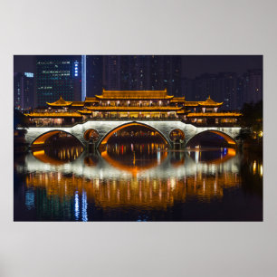 Affiche Vue nocturne du pont d'Anshun