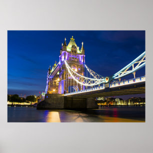 Affiche Vue nocturne du pont de la Tour de Londres