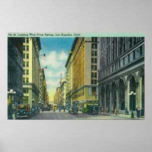 Affiche Vue occidentale de 7ème rue de rue de ressort