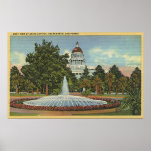 Affiche Vue occidentale du capitol d'état