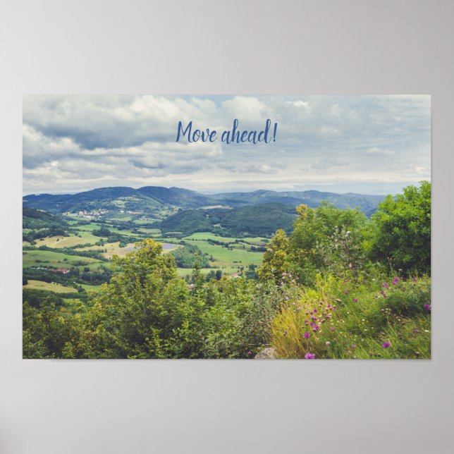 Affiche Vue paisible sur la montagne  (Devant)