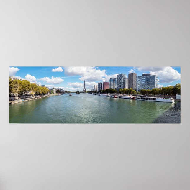 Affiche Vue panoramique de Front de Seine - Paris, France (Devant)