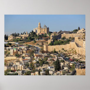 Affiche Vue panoramique de Jérusalem en Israël
