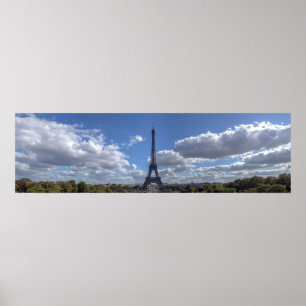 Affiche Vue panoramique de la tour Eiffel - Paris