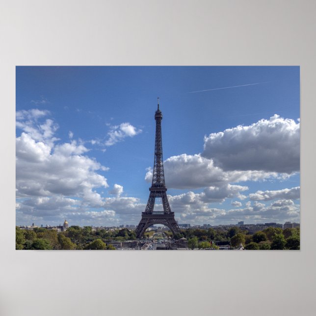 Affiche Vue panoramique de la tour Eiffel - Paris (Devant)