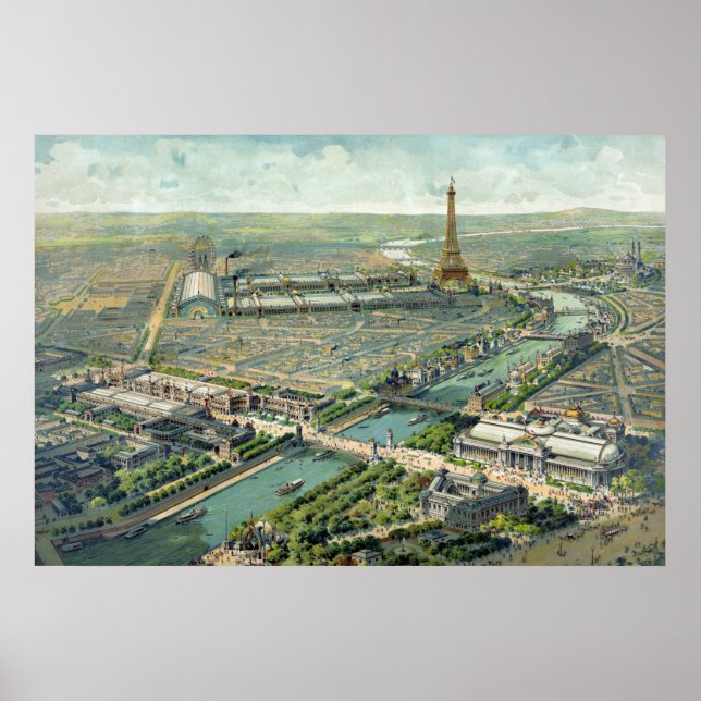 Affiche Vue panoramique de l'exposition universelle 1900 (Devant)