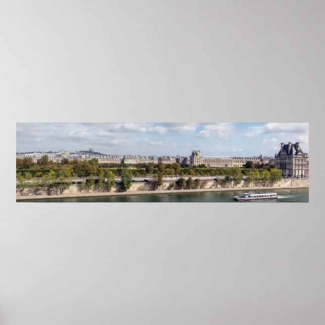 Affiche Vue panoramique de Paris depuis le toit du Musée d (Devant)