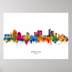 Affiche Vue panoramique de Wrocław Pologne
