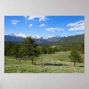 Affiche Vue panoramique des montagnes Rocheuses