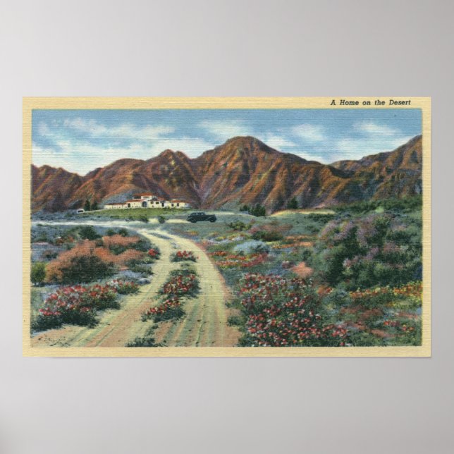 Affiche Vue panoramique du désert de Californie (Devant)