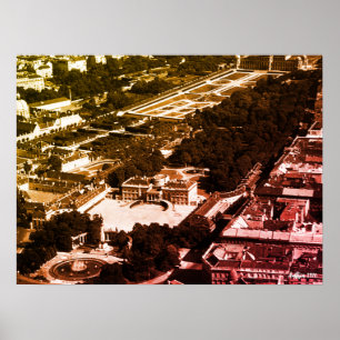 Affiche Vue panoramique du parc Belvedere à Vienne en Autr