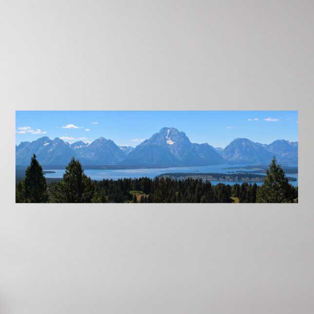 Affiche Vue panoramique Pittoresque Mountain View (Devant)