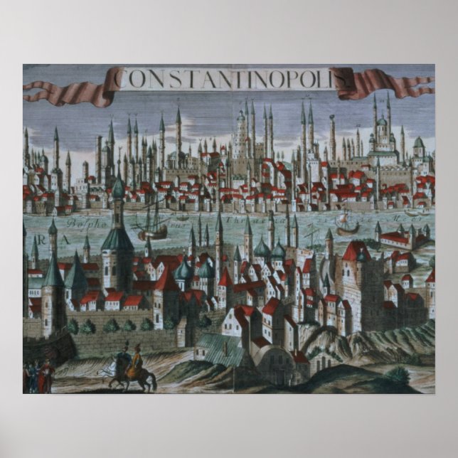 Affiche Vue panoramique sur Constantinople, fin 18ème sièc (Devant)