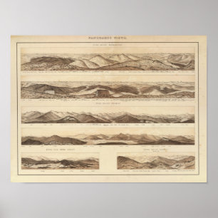 Affiche Vue panoramique sur le Mont Washington