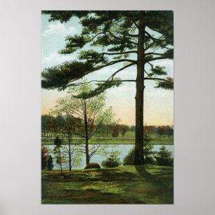 Affiche Vue pittoresque au réservoir de Chestnut Hill