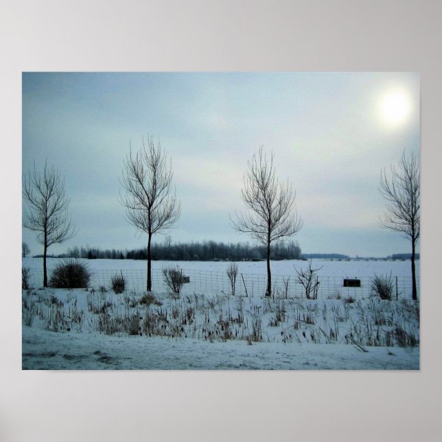 Affiche Vue rurale au Québec, Canada (Devant)