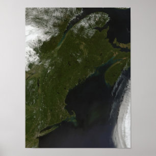 Affiche Vue satellite de la Nouvelle Angleterre