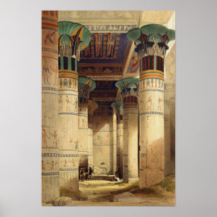 Affiche Vue sous le Grand Portico, Philae