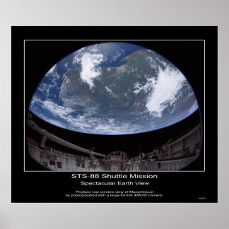 Affiche Vue Spectaculaire Sur Terre - STS-88 Sh...