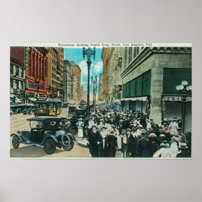 Affiche Vue sud de Broadway depuis la 6ème rue (Devant)