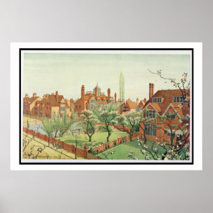 Affiche Vue sur Bedford Park, 1882 (litho couleur)