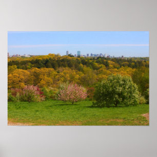 Affiche Vue sur Boston de Peter's Hill, Arnold Arboretum