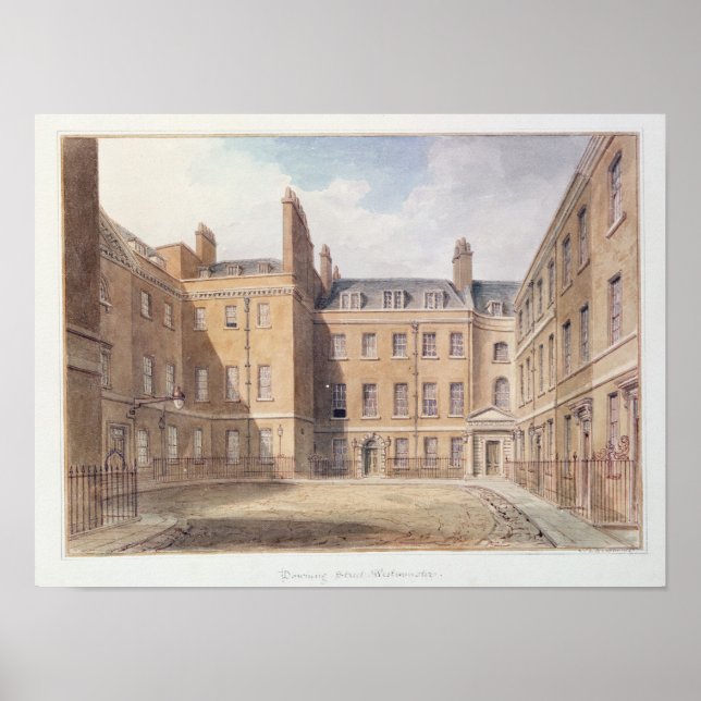 Affiche Vue sur Downing Street, Westminster (Devant)