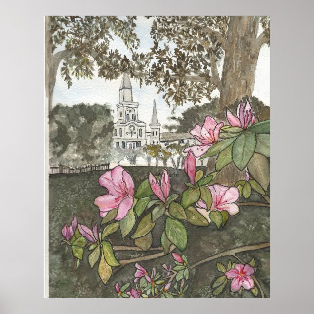 Affiche Vue sur la cathédrale (Devant)