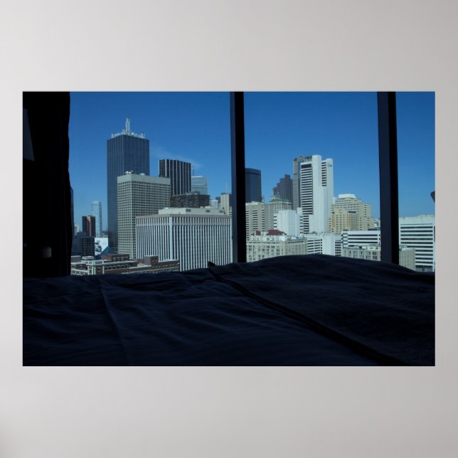 Affiche Vue sur la chambre de Dallas Skyline, Texas (Devant)