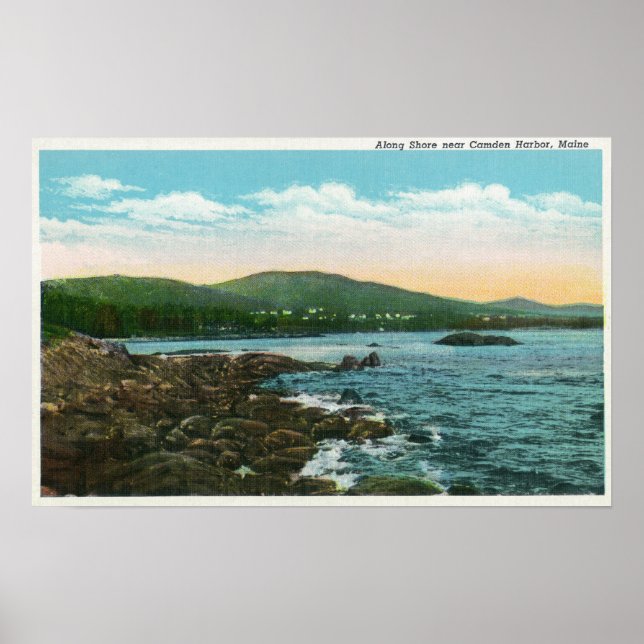 Affiche Vue sur la Côte près du port de Camden (Devant)