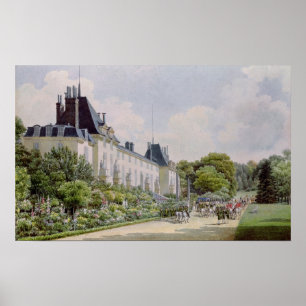 Affiche Vue sur la façade du jardin du château
