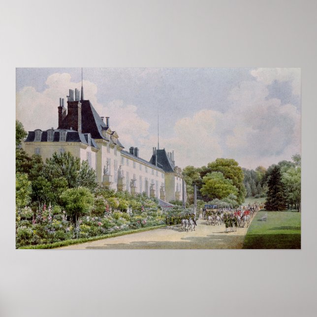 Affiche Vue sur la façade du jardin du château (Devant)