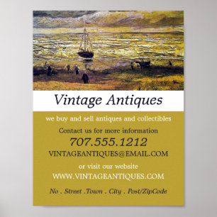 Affiche Vue Sur La Mer À Scheveningen, Boutique Antique
