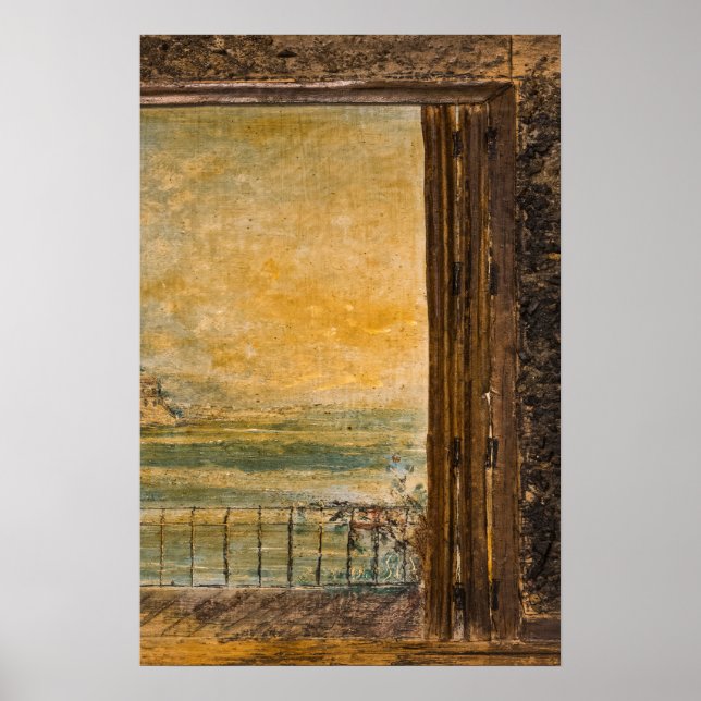 Affiche - Vue sur la mer Peinture acrylique sur bo (Devant)