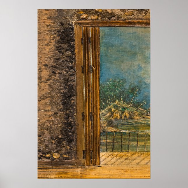 Affiche - Vue sur la mer Peinture acrylique sur bo (Devant)