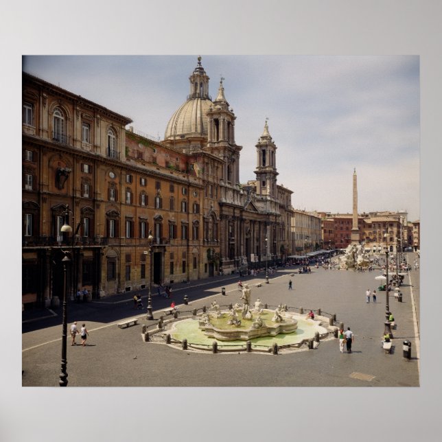 Affiche Vue sur la place (Devant)