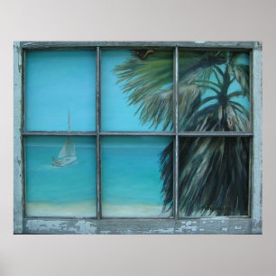 AFFICHE VUE SUR LA PLAGE 2