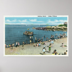 Affiche Vue sur la plage de Salem Willows