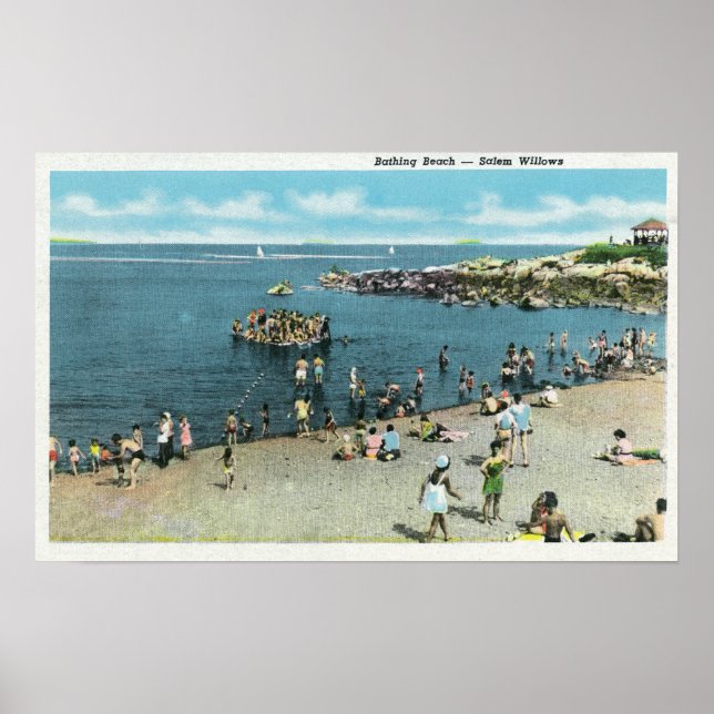 Affiche Vue sur la plage de Salem Willows (Devant)