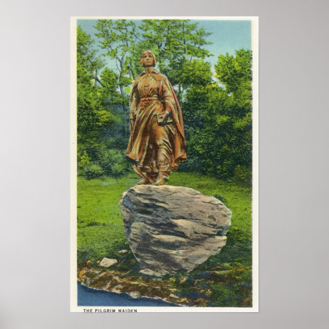 Affiche Vue sur la statue du pèlerin (Devant)