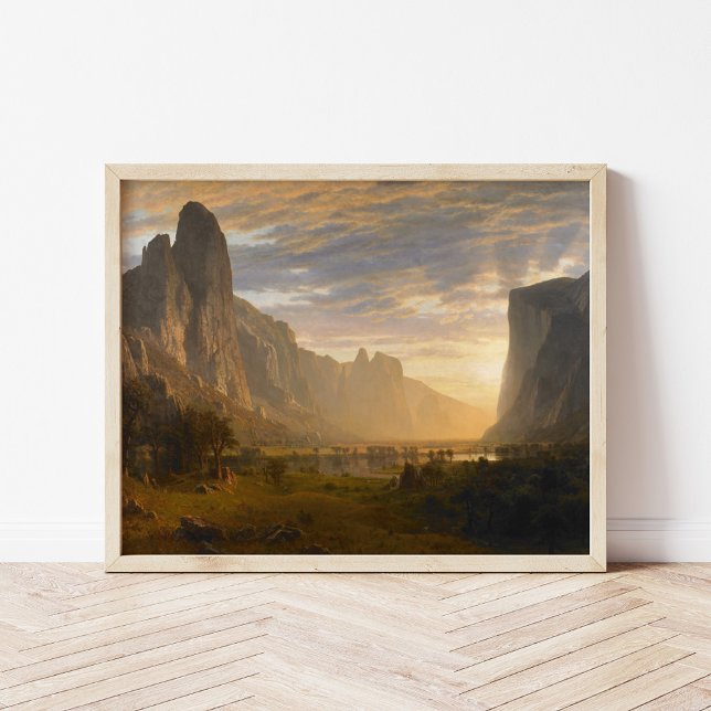 Affiche Vue sur la vallée de Yosemite | Albert Bierstadt (Créateur téléchargé)