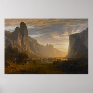 Affiche Vue sur la vallée de Yosemite, Californie