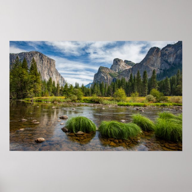 Affiche Vue sur la vallée du parc national Yosemite (Devant)